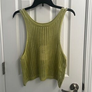 NWT Love Tree Knit Tank Top - Green - Size Large